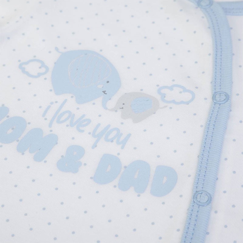 White light blue bodysuit made of 100% cotton code 14768