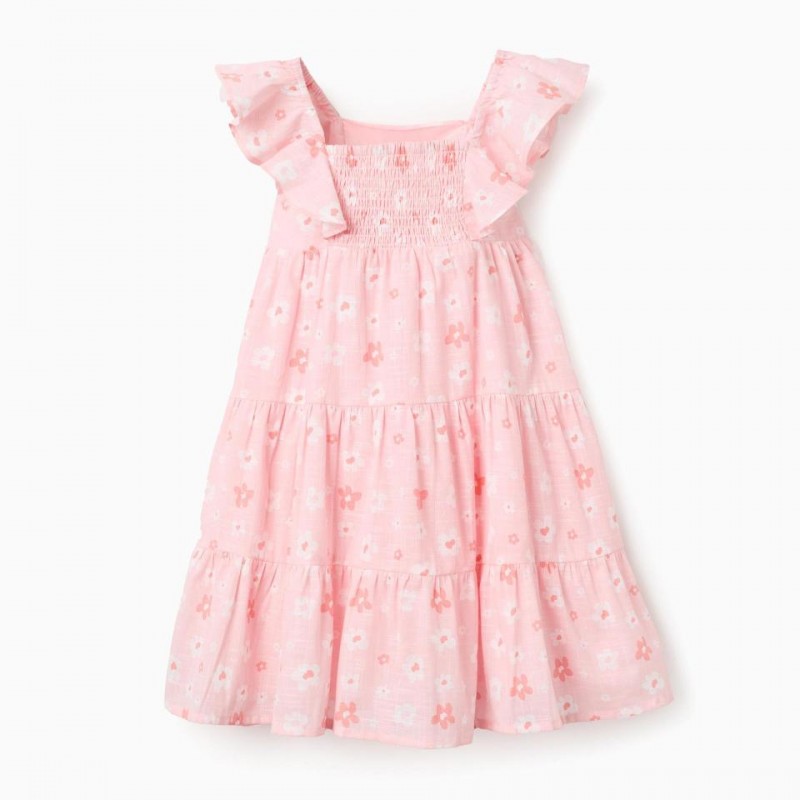 Παιδικό Φόρεμα Φλοράλ Με Βολάν Zippy 26025 Light Pink