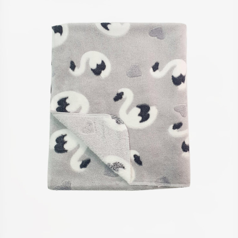 Κουβέρτα Οικολογικό Fleece Swan Grey 100×140
