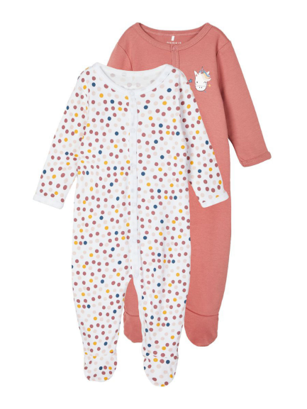 2 Pack Press Stud Nightsuit Name it 13189063 Withered Rose