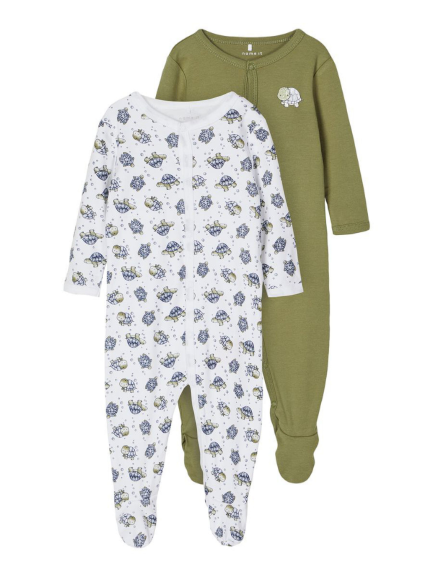 Σετ 2 φορμάκια 100% οργανικό βαμβάκι Name it 13189127 Loden Green Turtle