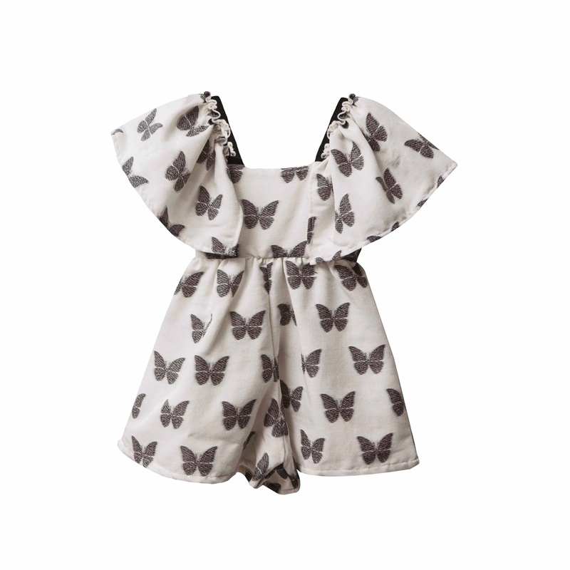 BUTTERFLY PAVILION RUFFLE SLEEVE PLAYSUIT KID T6009