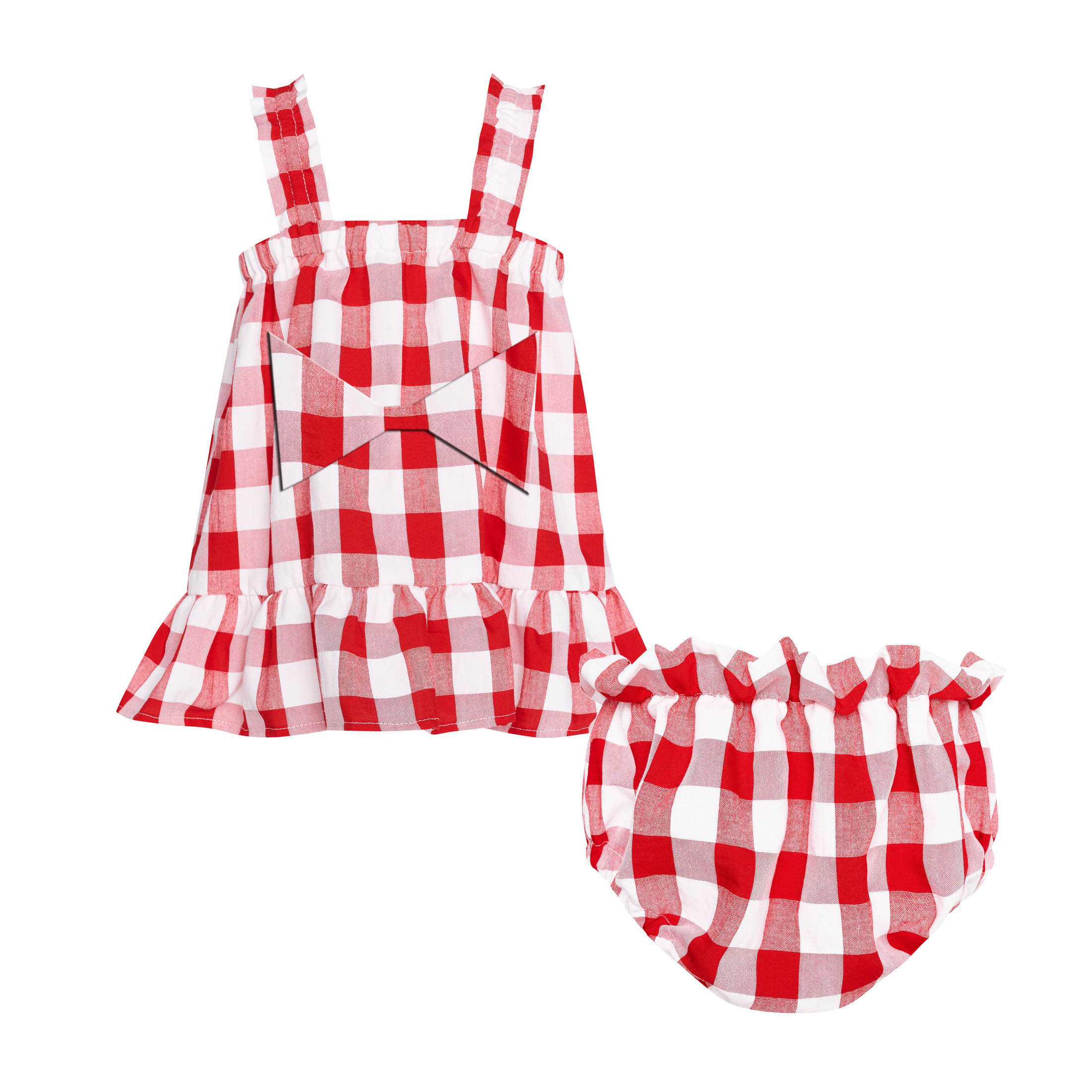 Βρεφικό Σετ Picnic Set W/Bow Vichy & Panties Two in a castle T7040