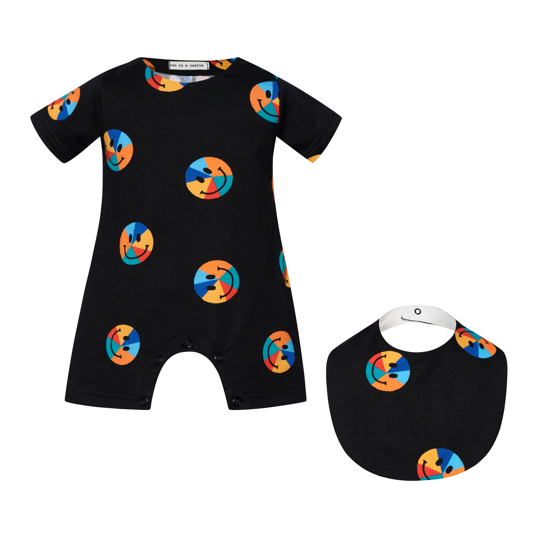 Βρεφικό Φορμάκι Cool Rainbow Faces Allover Baby Playsuit Τ7355