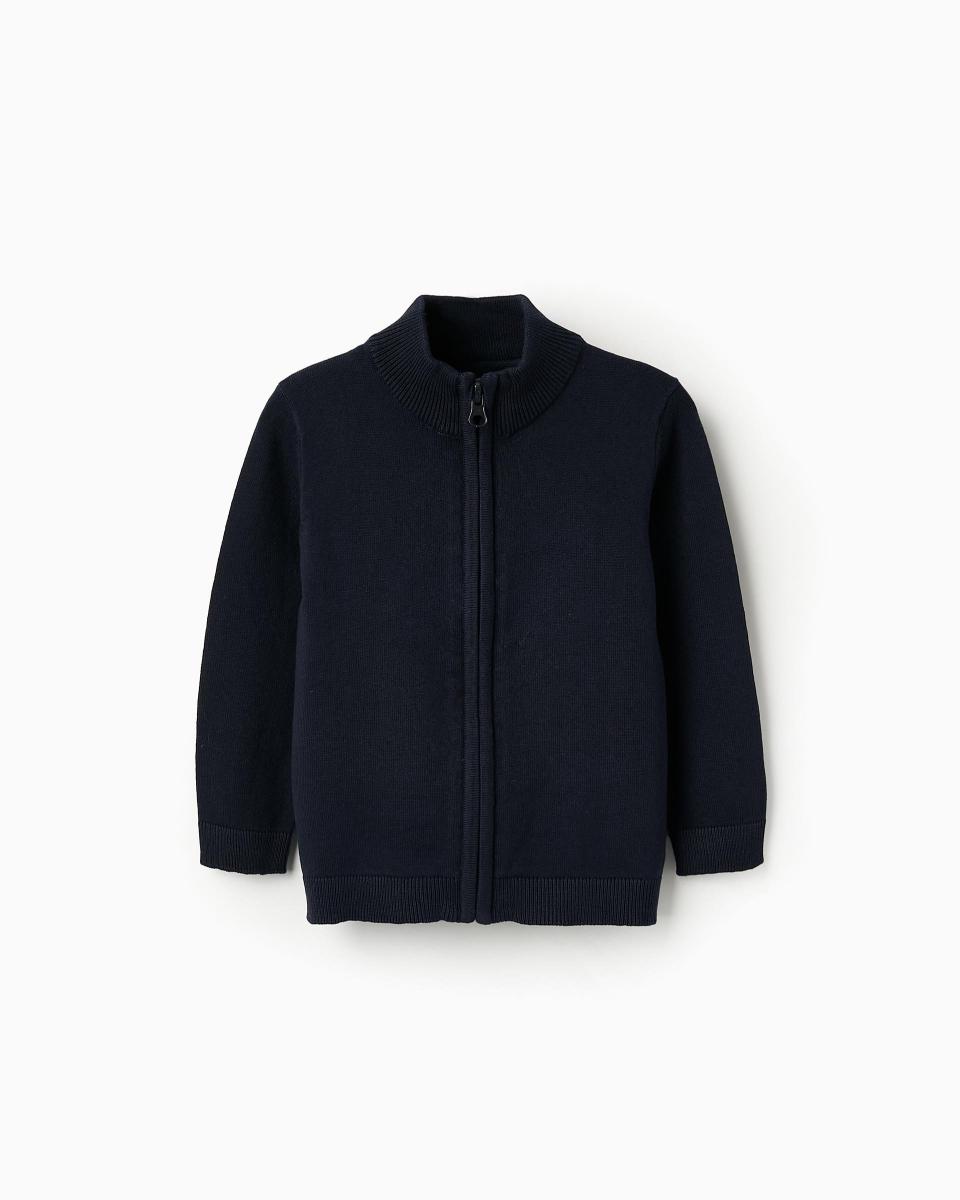 Βρεφική Πλεκτή Ζακέτα Με Φερμουάρ Zippy 24028 Dark Blue