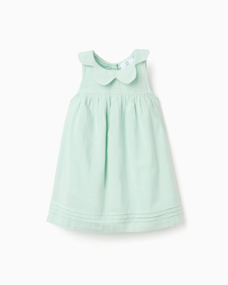 Βρεφικό Φόρεμα Λινό Με Βολάν Zippy 26035 Light Green