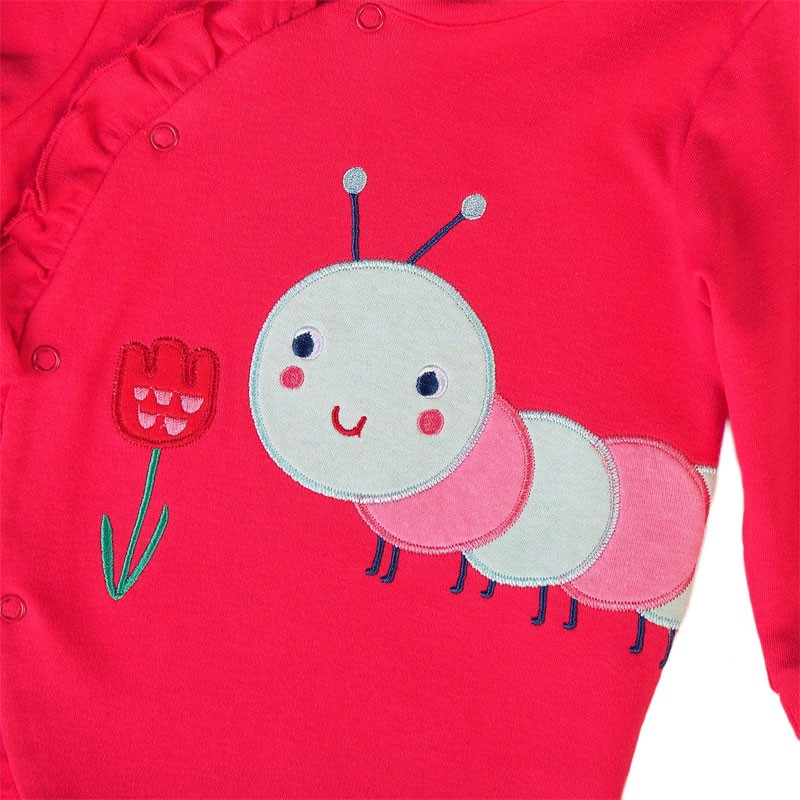 Cotton bodysuit with Minoti Ladybug 6 cap