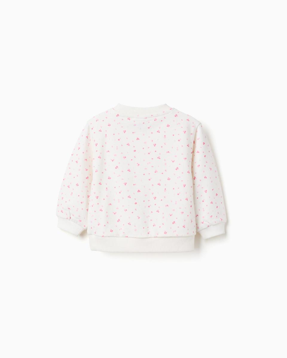 Βρεφικό Φούτερ Με Λουλούδια Zippy 26003 White/Pink